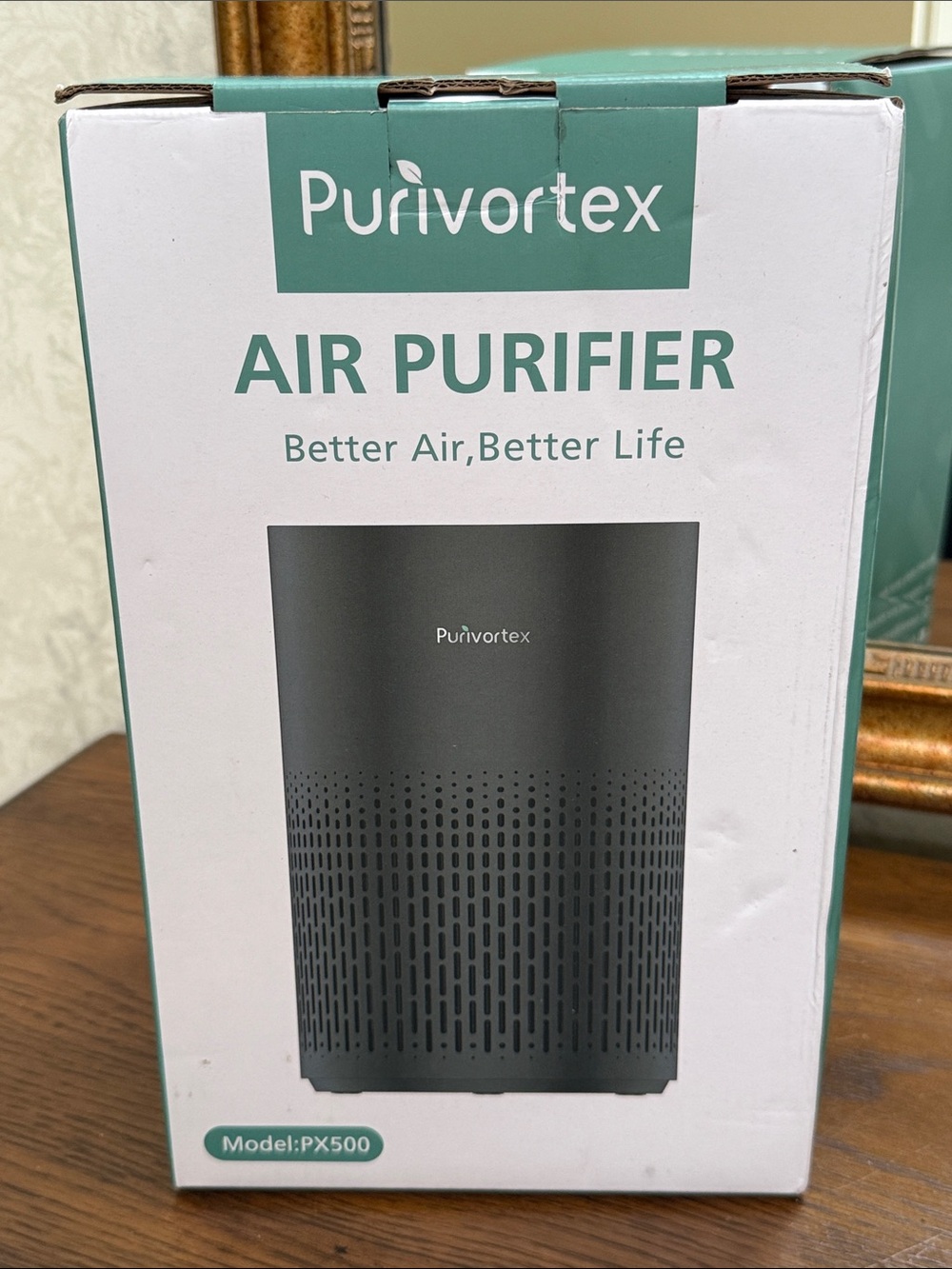 Purivortex Compact Air Purifier - black. Model PX500.